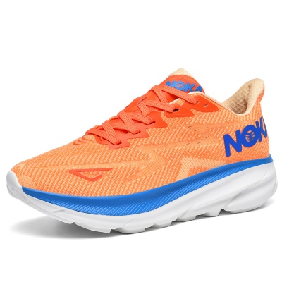 新款时尚男士厚底跑步潮鞋透气网面运动鞋马拉松户外跑步男鞋9905