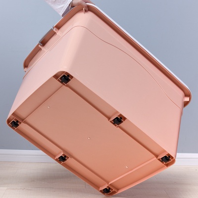 加厚收纳箱大号家居用品塑料箱收纳盒收纳箱衣服储物箱滑轮整理箱