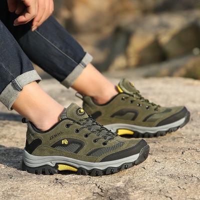 秋冬男士低帮防滑户外登山鞋跨境大码休闲健步鞋透气旅游鞋徒步鞋