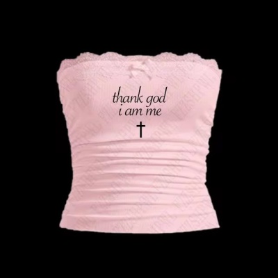 跨境新款美式夏季字母印花吊带抹胸 时尚辣妹抹胸吊带性感上衣