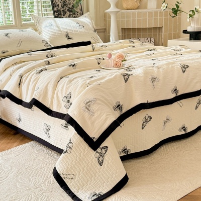 轻奢赫本风纯棉夏被床盖四件套云朵棉A类亲肤软空调被儿童薄凉被