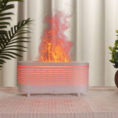 卧室电器高级感迷你仿真火焰香薰机120ML七彩氛围灯加湿器小型