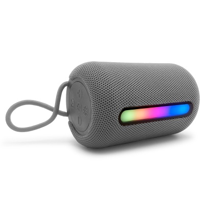 2024新款布艺无线蓝牙音箱户外便携式超重低音炮带RGB拾音灯音响