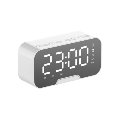 Q5跨境无线蓝牙音箱镜面多功能时闹钟插卡智能迷你小音响礼品