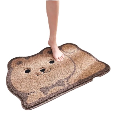 新款创意入户门地垫耐脏仿羊绒卡通门垫防滑吸水客厅卫生间脚垫