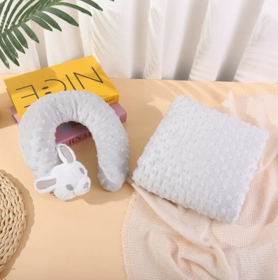 宝宝豆豆毯婴儿安抚毯子枕头套装儿童双层盖毯空调被新生儿盖毯