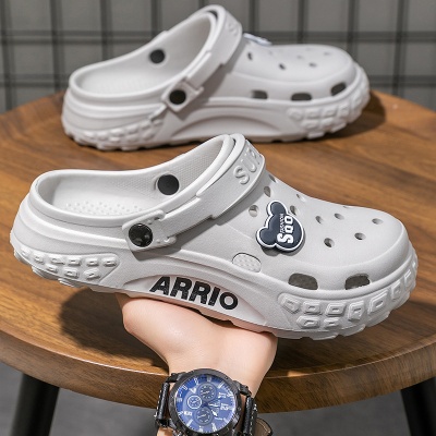 一件代发 洞洞鞋男款夏季外穿厚底踩屎感包头椰子运动户外沙滩鞋