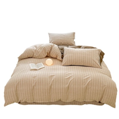 高端新疆长绒棉60支加厚磨毛全棉四件套轻奢床单被套纯棉小三件套