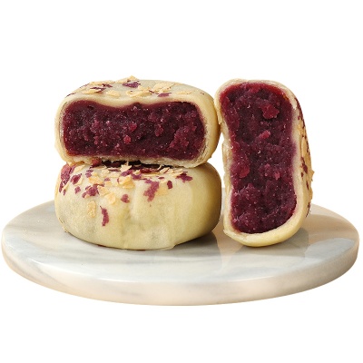 燕麦紫薯饼无蔗糖代餐早餐糕点心无蔗糖粗粮饱腹紫薯饼糕点散装批