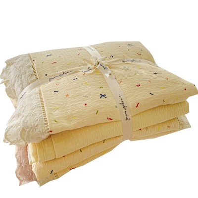 a类床上四件套纯棉全棉四季被罩床单被套床品宿舍学生三件套床笠4