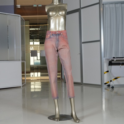 女装七分牛仔裤 全棉 双面冷转印技术 时尚潮流