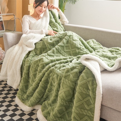 塔芙绒休闲午睡盖毯多功能披肩羊羔绒毯子活动礼品毛毯跨境外贸毯