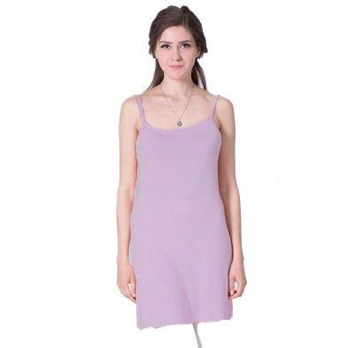 莫代尔高弹加肥加大女吊带背心女夏加大码休闲中长款细吊带长背心