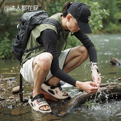 司机开车拖鞋男士2025新款夏季户外防滑溯溪沙滩凉鞋男款外穿