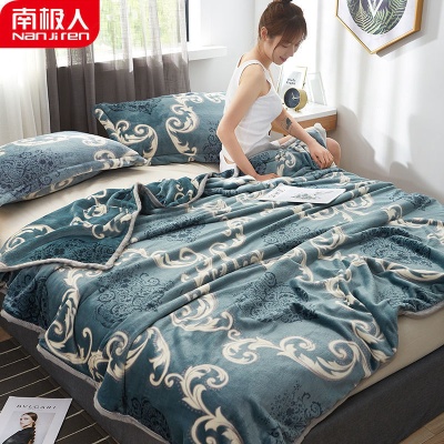 珊瑚绒毯子法兰绒毛毯盖毯双人单人床单单件空调毛巾小被子