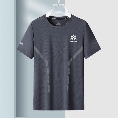 冰丝短袖t恤男士夏季宽松大码男装休闲百搭体恤衫韩版潮流衣服男T