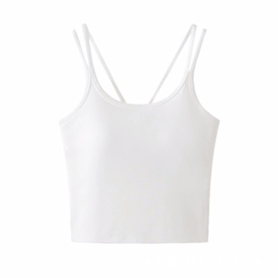 赵璐思同款美背吊带背心女带胸垫内搭外穿固定杯无袖休闲打底上衣