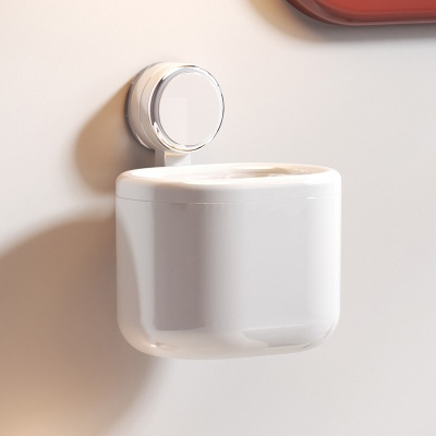 吸盘洗脸巾收纳盒家用卫生间化妆品收纳壁挂式免打孔洗漱台置物架