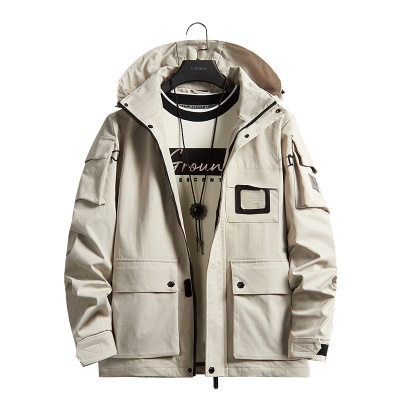 秋季新款连帽夹克男士工装休闲外套青少年韩版潮流男装衣服