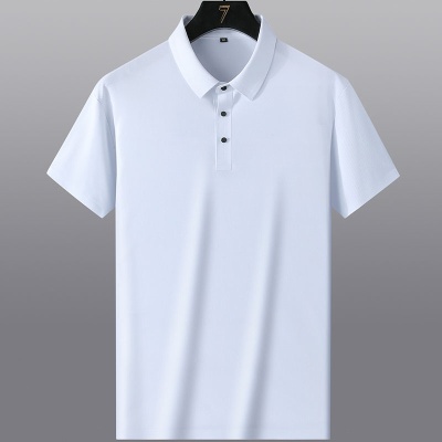 【品质无痕】夏季高档大码冰丝POLO衫男短袖免烫商务休闲纯色男装