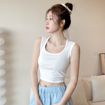 萝卜大叔遮副乳吊带背心女带胸垫一体外穿春夏秋打底内搭辣妹上衣