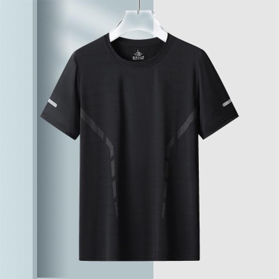 冰丝短袖t恤男士夏季宽松大码男装休闲百搭体恤衫韩版潮流衣服男T