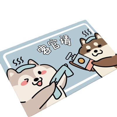 爆款浴室地垫硅藻泥强吸水速干脚垫淋浴间门口防滑门垫卡通风地毯