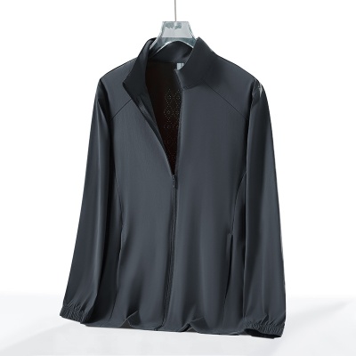 夏季无帽立领防晒衣男女防紫外线遮阳透气冰丝户外登山骑行皮肤衣