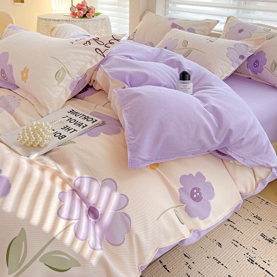 ins四件套被套被罩床单床上用品学生宿舍单人非纯棉全棉三件套夏4