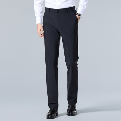 【免烫四面弹】男士冰丝休闲裤春夏新款商务西裤工装凉感直筒裤男