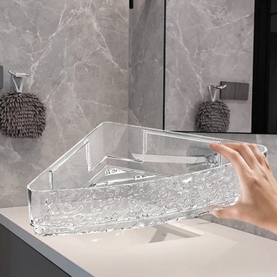 冰川纹卫生间置物架家用浴室洗手间免打孔卫浴壁挂收纳架