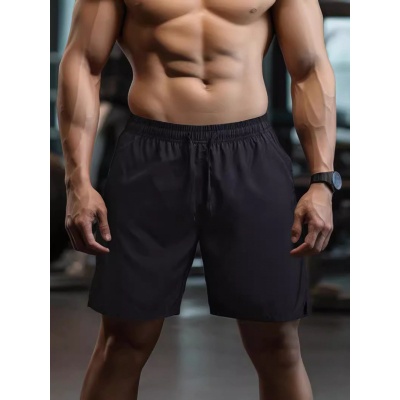 跨境夏季男士休闲短裤大码健身速干运动薄款透气宽松五分裤男款