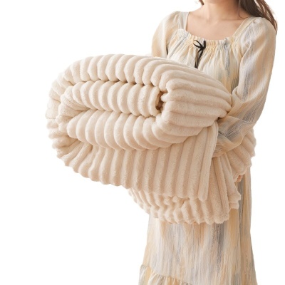 兔毛绒毛毯法兰绒毯子礼品毯办公室午睡毯夏季空调毯沙发盖毯批发