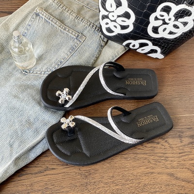 女趾凉穿夏季平底字外一女士夹趾季平拖鞋套防滑沙滩凉鞋新款女时