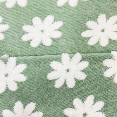 工厂现货菊花提花舒棉绒阳离子色织服装家纺家居宠物用品箱包鞋帽