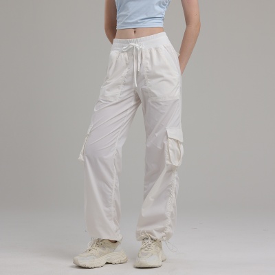 夏季新款工装裤跳舞健身直筒女长裤轻盈透气速干运动休闲裤