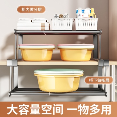 跨境新款免打孔不锈钢脸盆收纳架盆子浴室卫生间置物挂钩挂盆批发