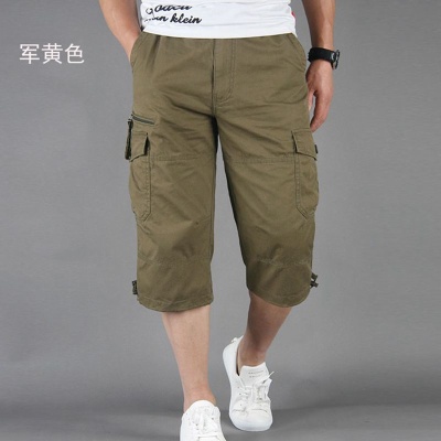 批发七分裤男工装裤中裤男宽松薄款男式多口袋户外运动休闲短裤