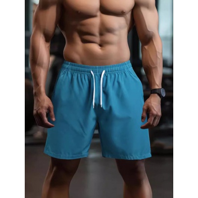 跨境夏季男士休闲短裤大码健身速干运动薄款透气宽松五分裤男款