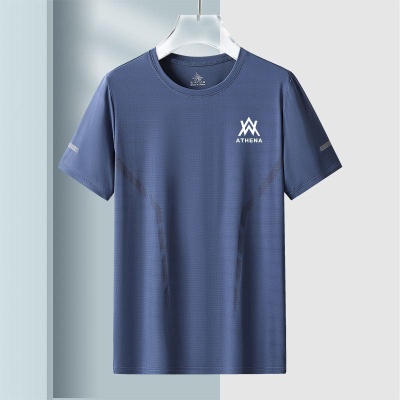 冰丝短袖t恤男士夏季宽松大码男装休闲百搭体恤衫韩版潮流衣服男T