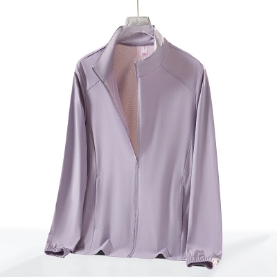 夏季无帽立领防晒衣男女防紫外线遮阳透气冰丝户外登山骑行皮肤衣