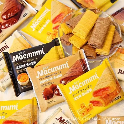 麦米米流心蛋酥咸蛋黄芝士味注心夹心鸡蛋卷办公室休闲零食小吃