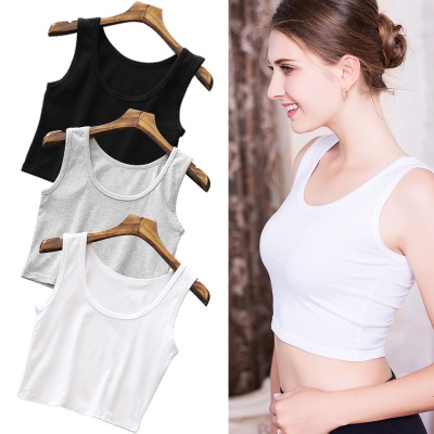 吊带背心女士棉质短款无袖外穿针织打底衫春夏小清新穿搭学生上衣
