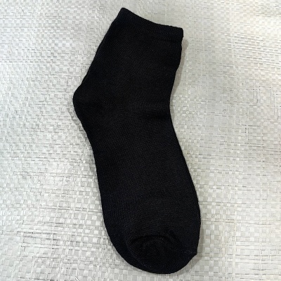 男女棉袜足浴独立包装浅口船袜黑灰白袜子中筒运动地摊批发旅行袜