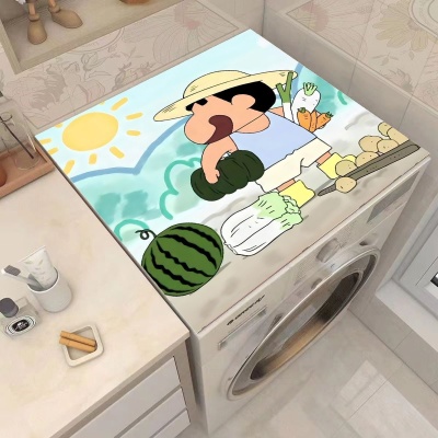 硅藻泥地垫卡通蜡笔小新洗衣机垫微波炉防尘吸水速干垫餐桌隔热垫