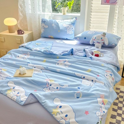 可爱玉桂狗夏被四件套夏季A类水洗棉空调被子三丽鸥夏凉被可机洗
