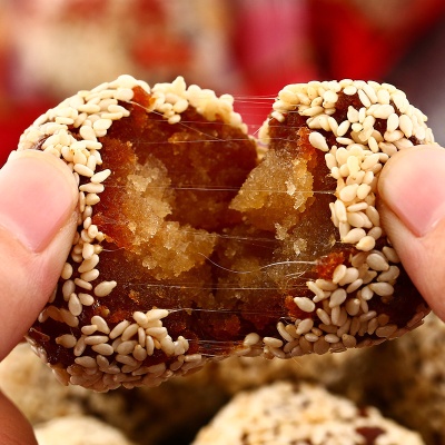 山西闻喜煮饼德祥隆500g原味黑芝麻板栗花生红豆绿豆香甜酥沙多味