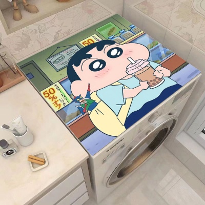 硅藻泥地垫卡通蜡笔小新洗衣机垫微波炉防尘吸水速干垫餐桌隔热垫