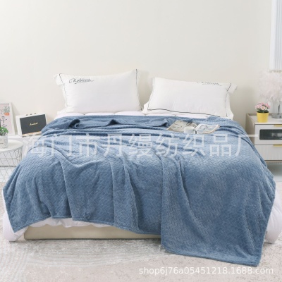 珊瑚绒毯子麦穗纹毛毯空调毯加厚午睡毯单双人绒床单沙发毯礼品毯