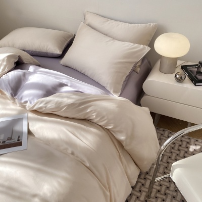 2025夏季纯色冰丝四件套a类凉感床单被套宿舍三件套南通床上用品4